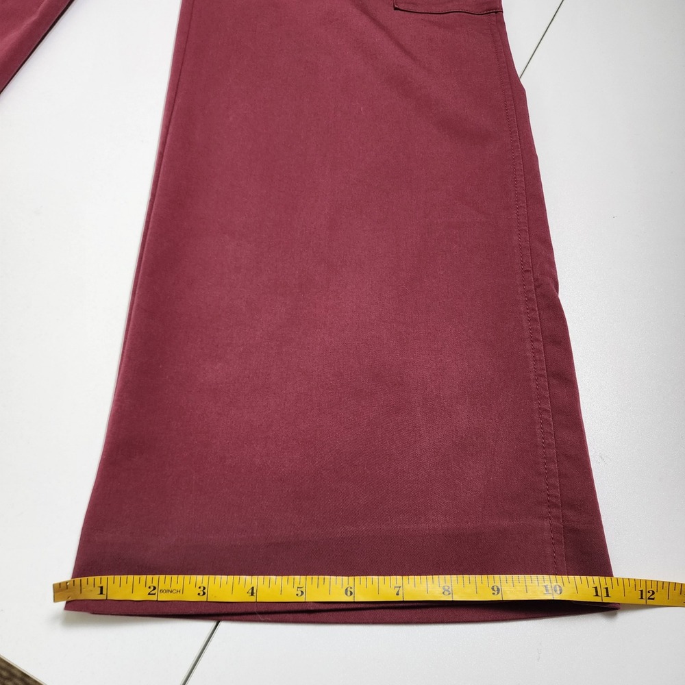 Chicos Womens Sateen Cargo Pants Size 12 Tall Black Currant High Rise Straight - Picture 13 of 14
